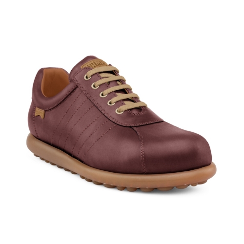 Camper Pelotas Womens Flat Shoes US-21586 Wine Red USA Online